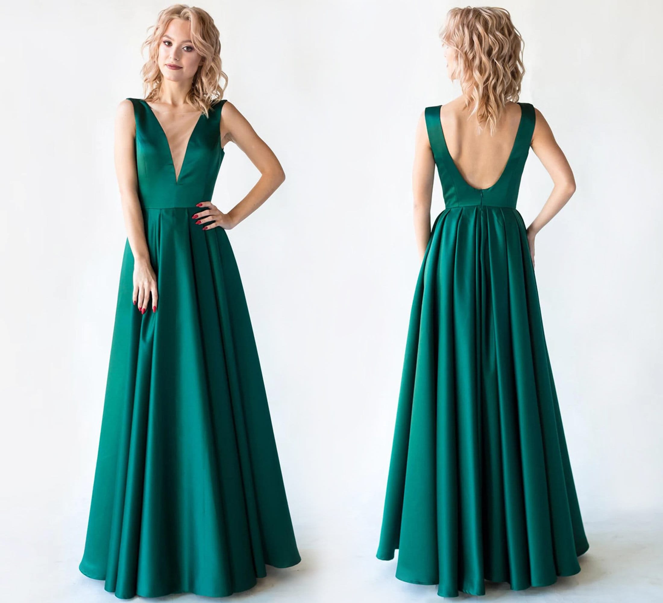 Emerald Satin Skirt 