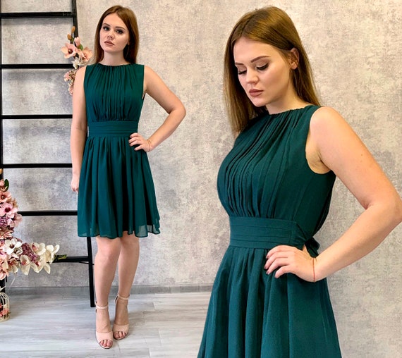 green cocktail dress