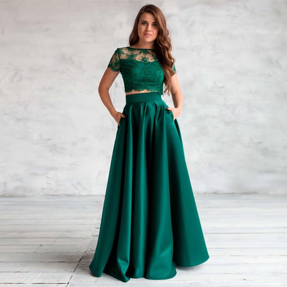 jupe vert emeraude