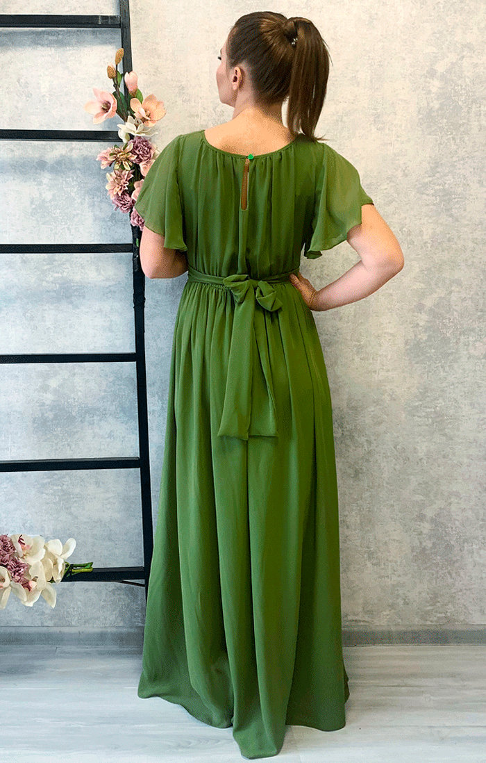 evening dresses sage green Sage Green Strapless Pleated Satin A-Line Prom Dress – FancyVestido