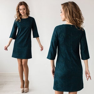 Emerald Green Lace Cocktailkleid: Minipartykleid