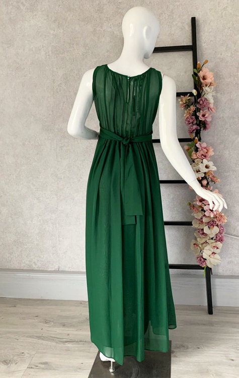 emerald green chiffon maxi dress Beige Floral Puff Short Sleeve Empire Waist Mini Dress