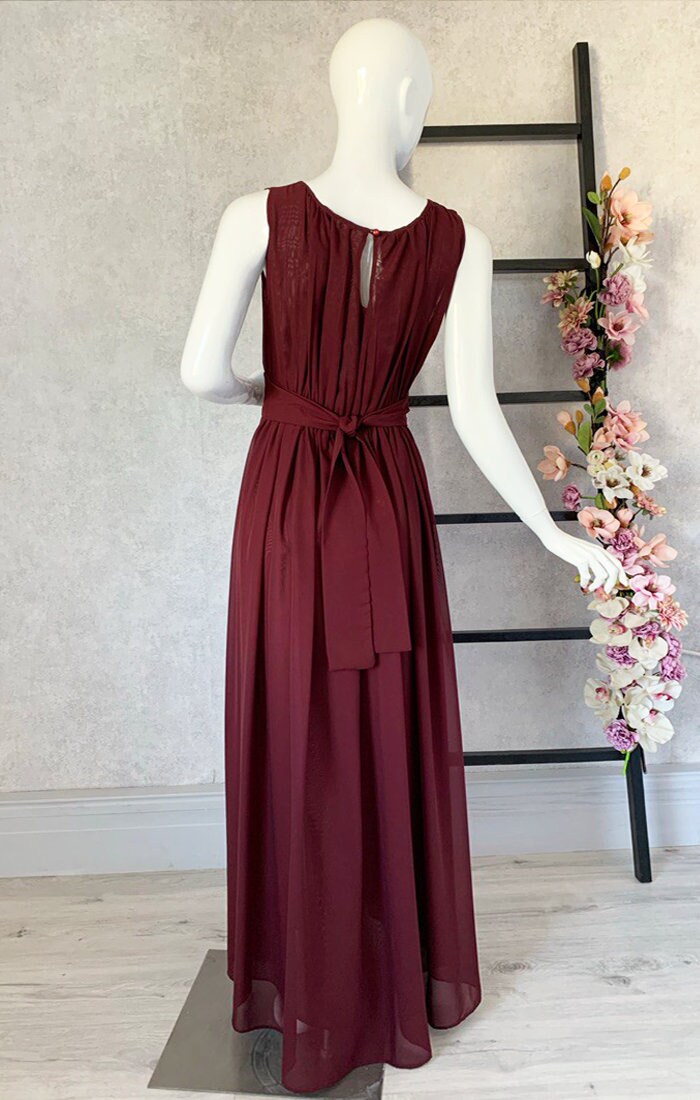 modcloth burgundy dress Burgundy Lace Short Dress with 3/4 Sleeves main image 1