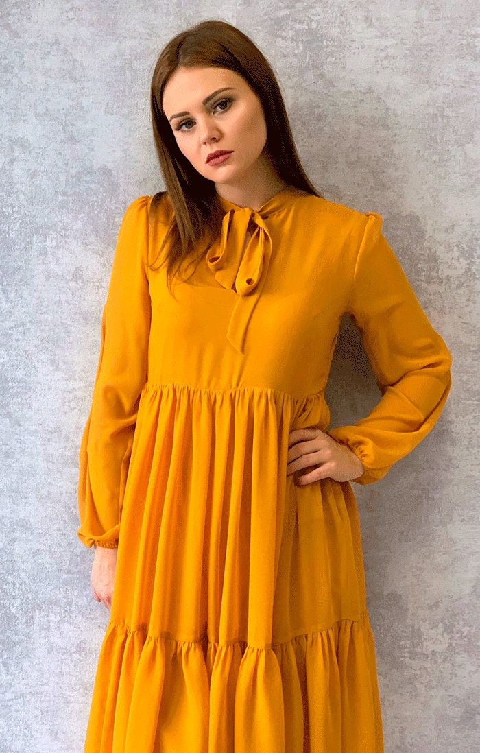 yellow and burgundy dress Samira Maxi Dress - Lemon: Perfect Yellow Maxi Dress main image 0