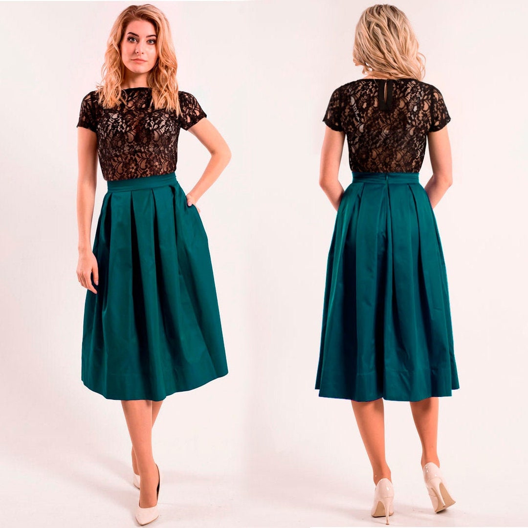 スカート   Women Mid Skirts LV044B608G6QJ green il_1080xN.1221781823_i6f0.jpg