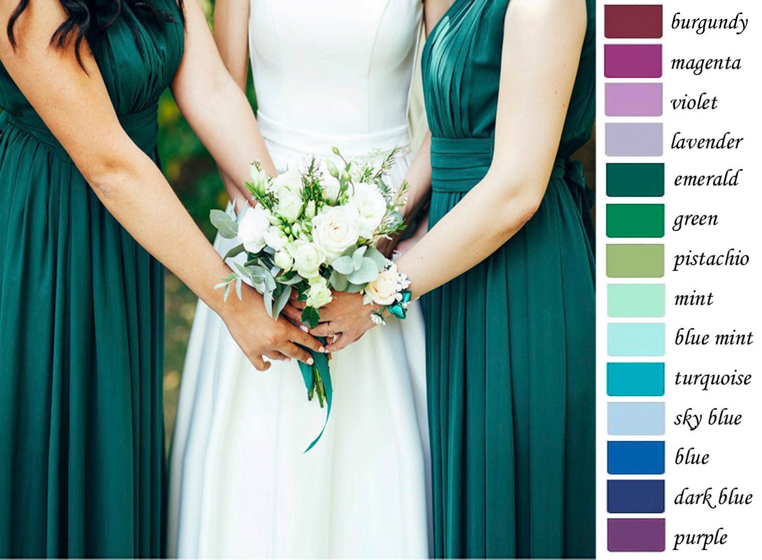 emerald green bridesmaid dresses 2015 Shop Emerald Green Mismatched Mermaid Bridesmaid Dresses main image 0
