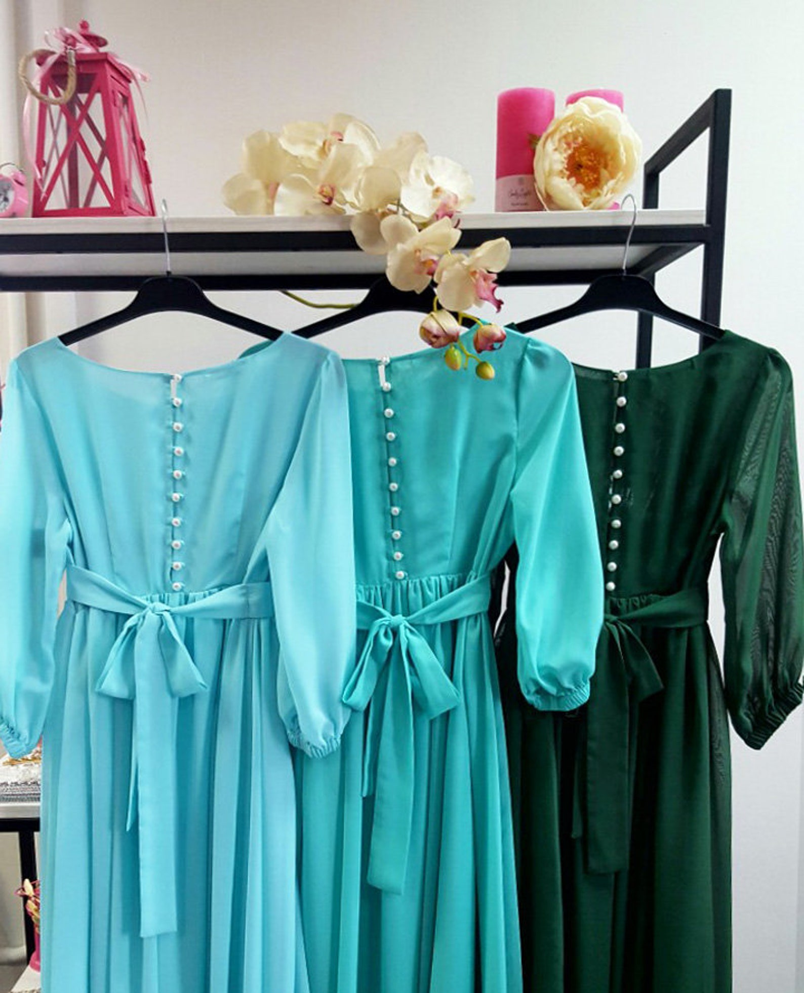 Elegance Emerald Maternity Dress / Long Green Formal Dress for Etsy