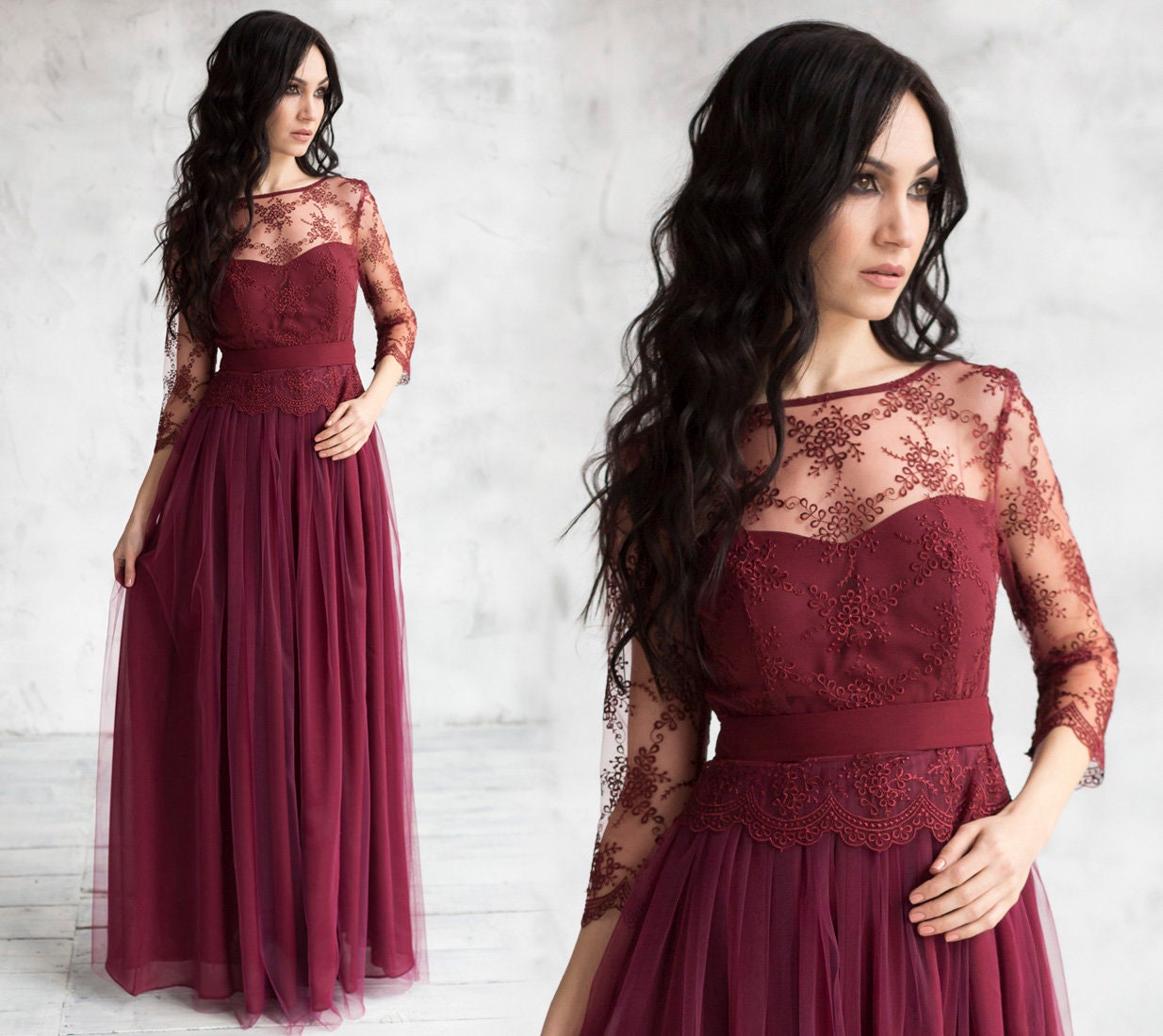 Maroon color maxi dresses 2025