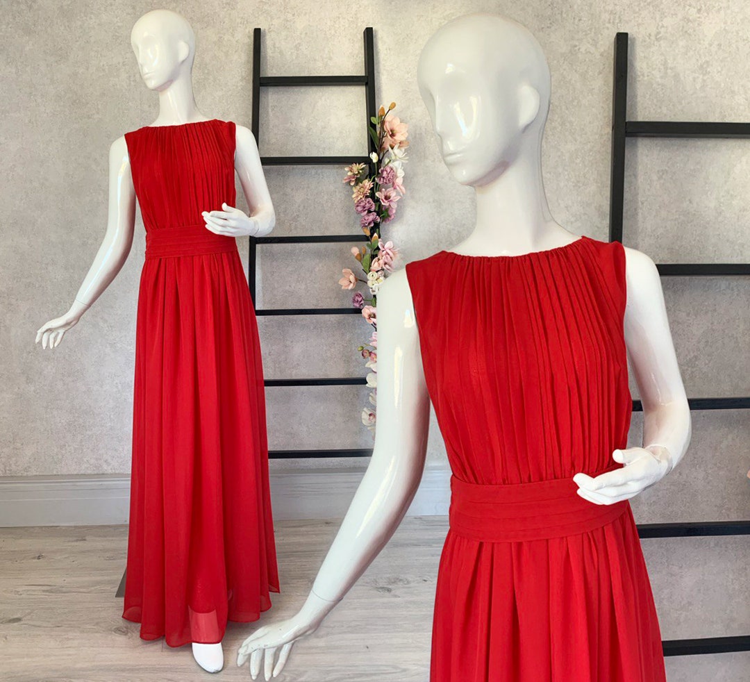Red Chiffon Maxi Dress: Greek Style Romantic Gown (L, XL) - Etsy Red Chiffon Maxi Dress: Greek Style Romantic Gown (L, XL) - Etsy