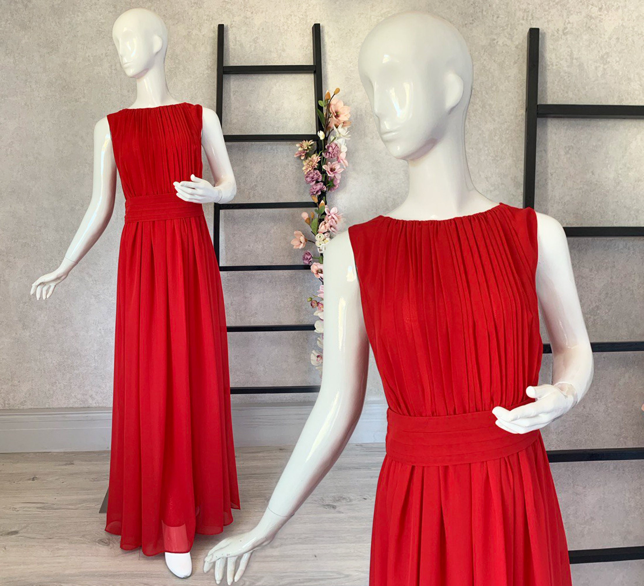 【新品未使用タグ付き】Lauris Chiffon Long Dress 8月上旬発送】【honey lemon】Lauris Chiffon Long Dress