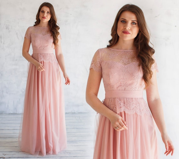 lace top formal dress