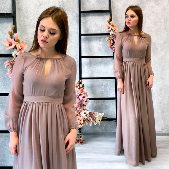 taupe dress