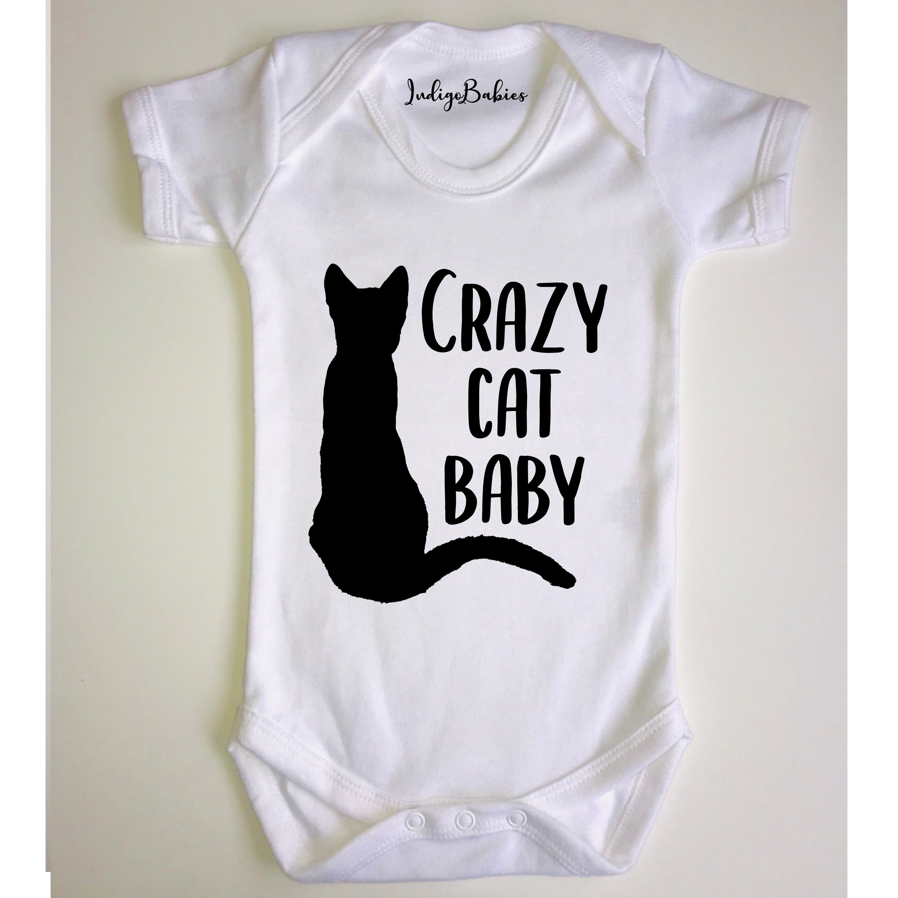 Crazy Cat Baby Grow: Novelty Cat Lover Bodysuit