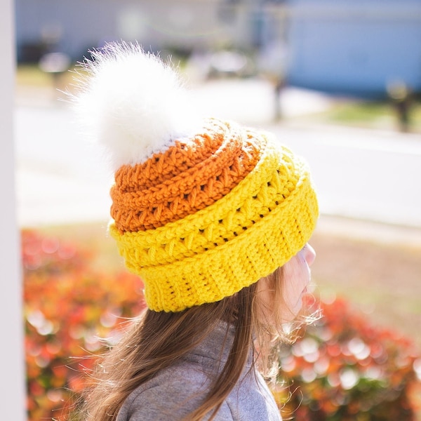 Candy Corn Hat - Halloween Hat, Baby Candy Corn Hat, Candy Corn Costume Hat, Fall Beanies, Womens Beanie, Toddler Hat Boy, Toddler Hat Girls