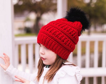 Red Slouchy Hat, Baby Beanie Girl, Winter Hat Women, Slouchy Beanie, Toddler Beanie for Boys, Valentines Day Hat, Slouchy Beanie Toddler