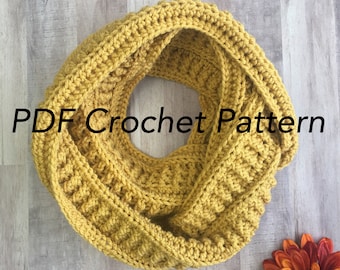 The Ridgemont Infinity Scarf Crochet PDF PATTERN - Scarf Pattern, Infinity Scarf, Crochet Pattern, Loop Scarf Pattern, Crochet Scarf