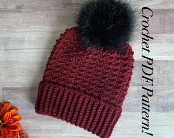 Patrón de gorro Ripton, patrón PDF de crochet, patrón de crochet, patrón de gorro de crochet, patrón de gorro de crochet, patrón de gorro holgado