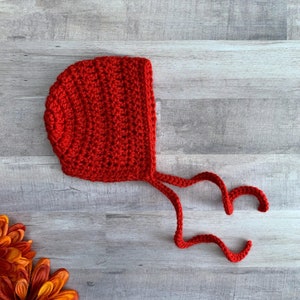 Baby Bonnet, Christmas Bonnet, Newborn Baby Bonnet, Preemie Bonnet, Toddler Bonnet, Baby Bonnet Girl, Crochet Baby Bonnet, Baby Hat