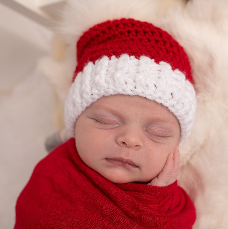 Crochet Baby Santa Hat Toddler Beanie Christmas Baby Hat Etsy