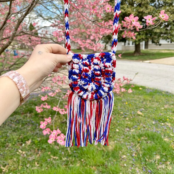 Boho Purse, Kids Crossbody Purse, 4th of July purse, Bags for Kids, Childrens Purses, 4th of July Outfits, Red White and Blue Purse