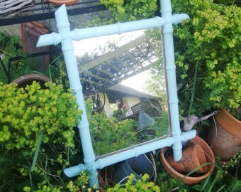 Retro wooden mirror turned imitation bamboo