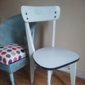 Bistro chair LV blue 50s