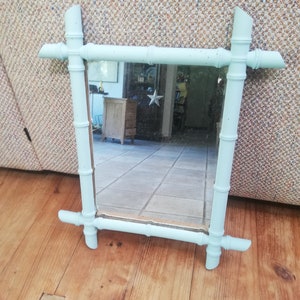 Retro wooden mirror turned imitation bamboo image 10