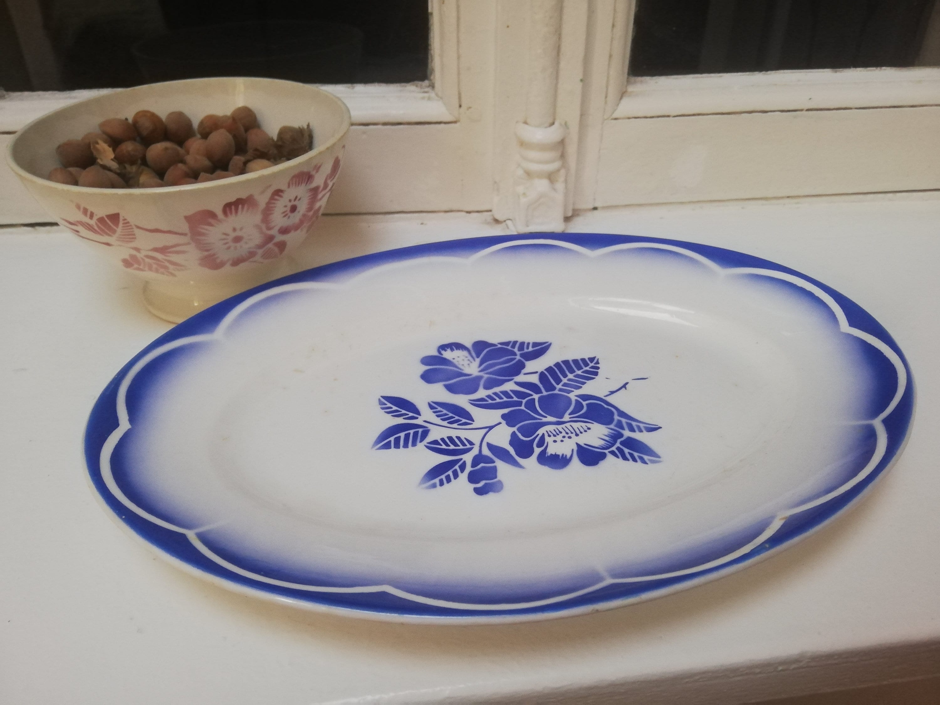 Plat Ovale en Faïence Digoin-Sarreguemines Modèle Marsac