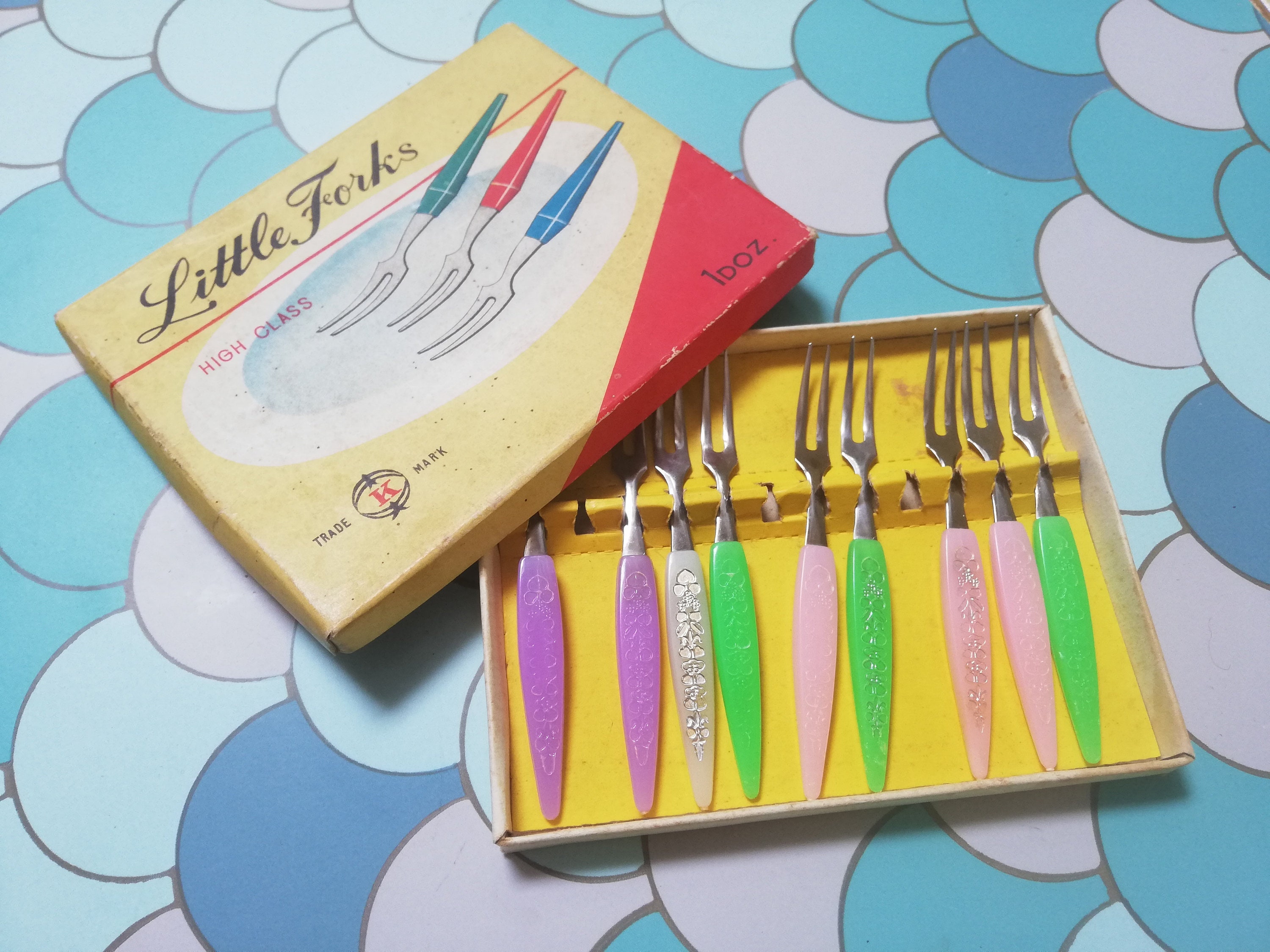 9 Fourchettes à Escargot Dans Leur Boîte d'origine