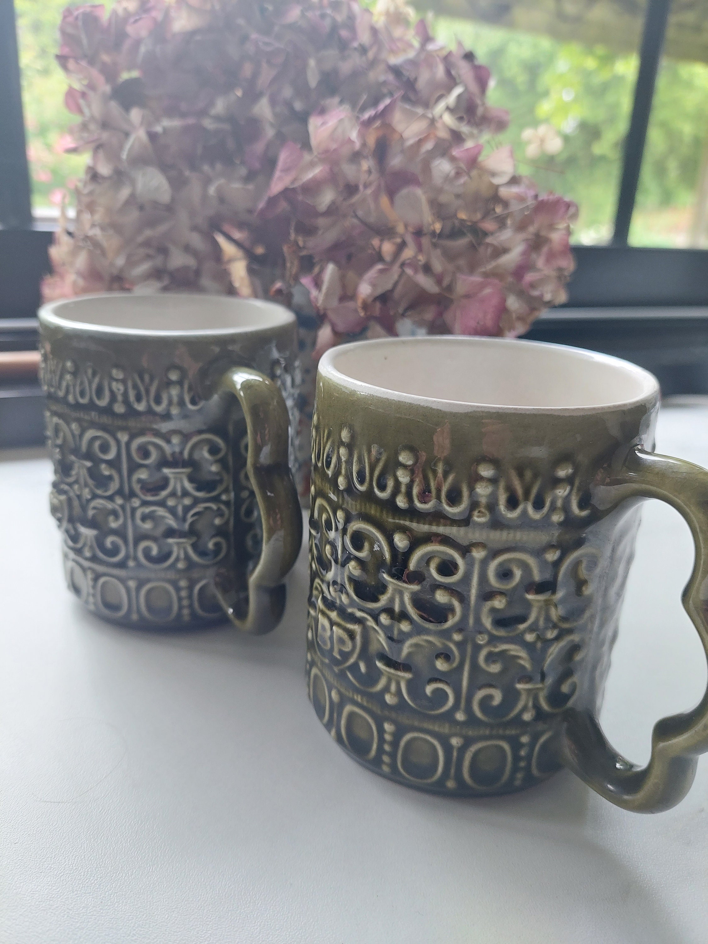 Lot De 10 Mugs Publicitaires BP Anciens - Barbotine - Collection
