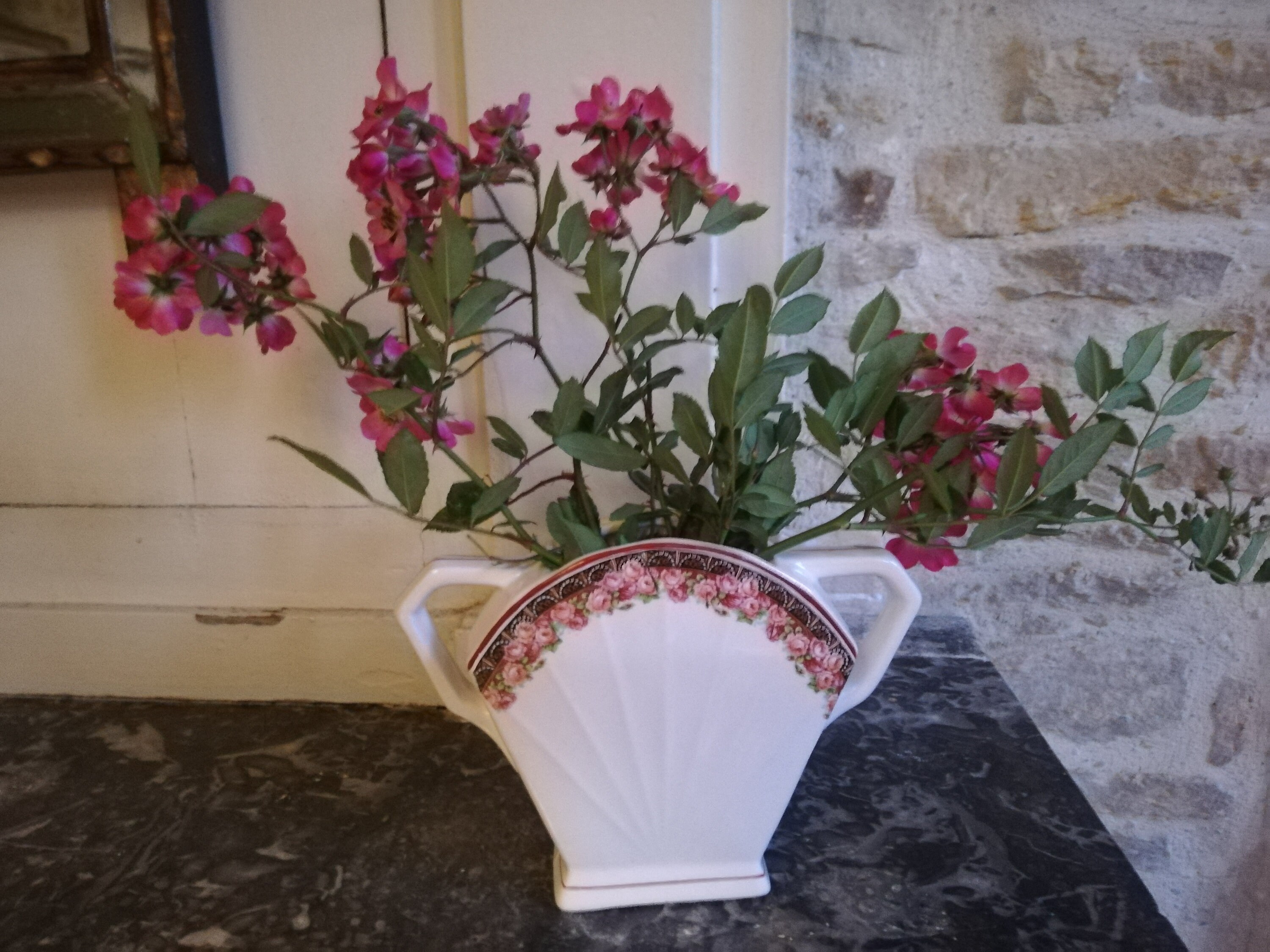 Vase, Ancien Sucrier Faïence Art Déco St Armand