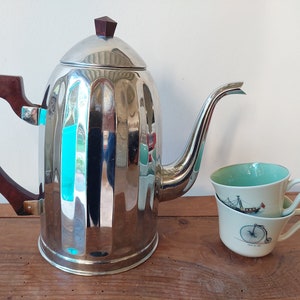 Art deco chrome metal coffee maker