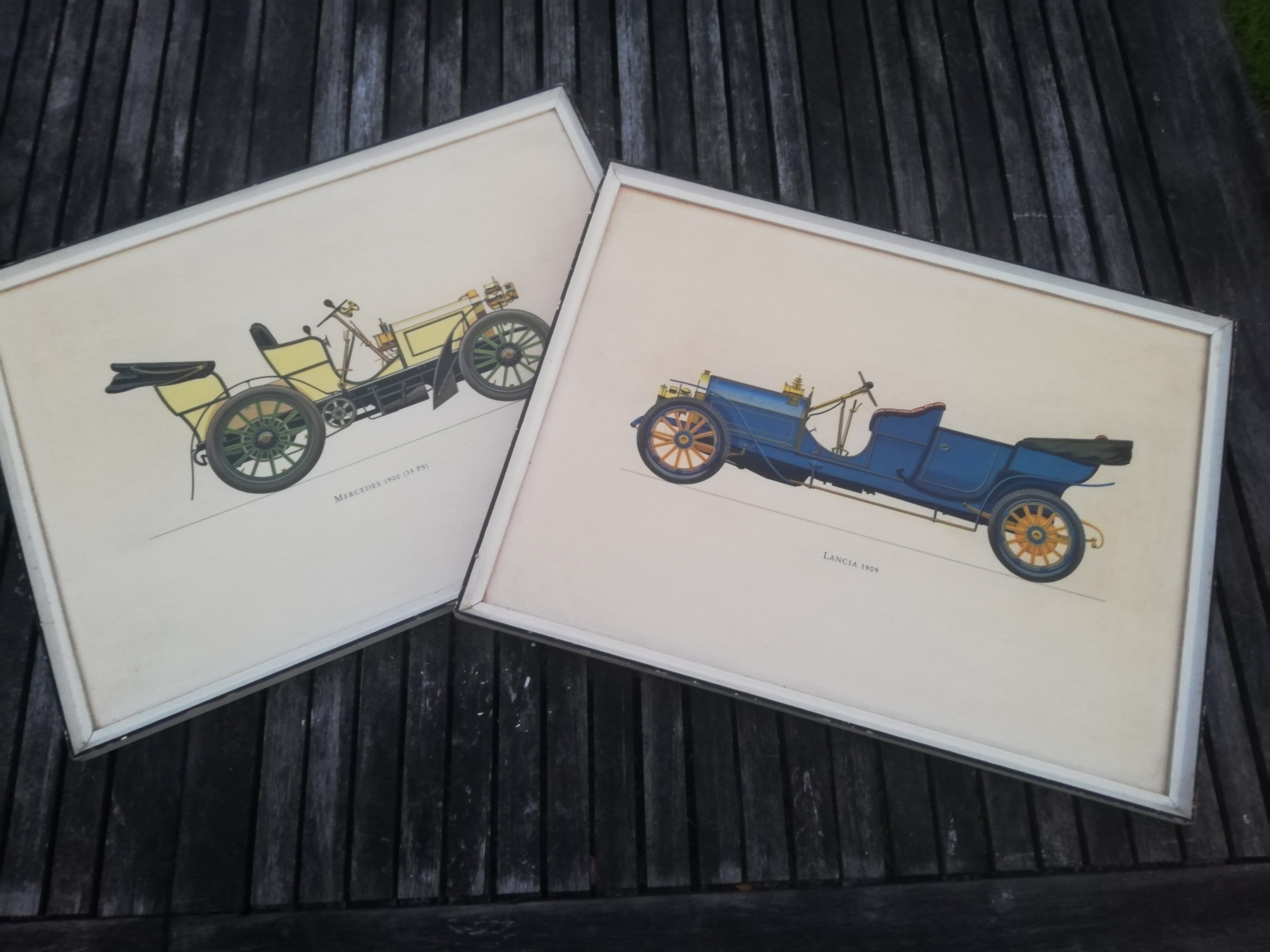 Paire de Cadres Vieux Tacots 1900