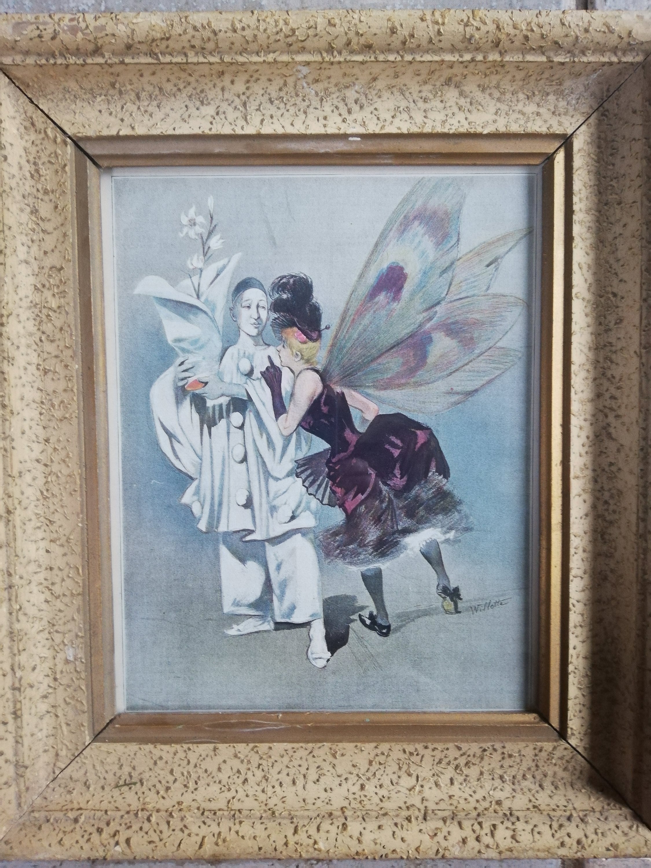 Belle Illustration Encadrée de Willette 1888 Du Journal Paris Illustré