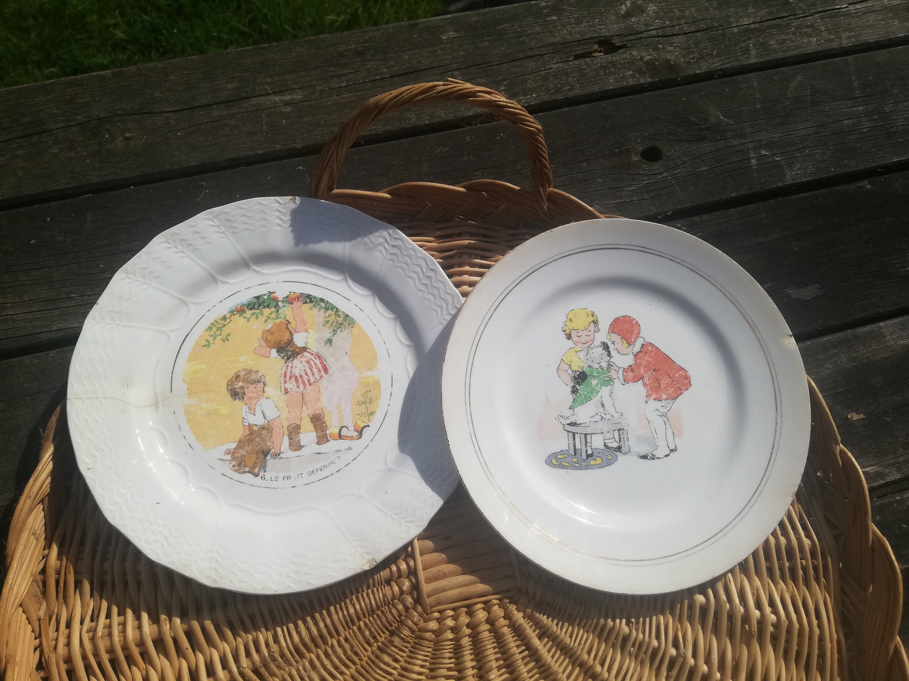 Charmant Duo d'assiettes Enfantines Sarreguemines et Ceranord