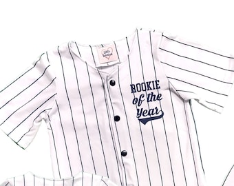 Rookie of the Year Birthday Outfit | Baseball Cake Smash Outfit | Navy Pinstripes | Baseball Uniform Pants