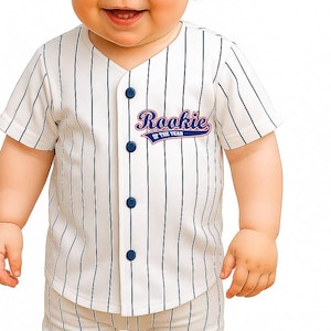 Rookie Of The Year Baseball Cake Smash Personalized Jersey FREE WALL BANNER