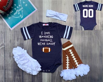 New York Yankees Personalized Girls Bodysuit Romper Shirt Watching With Grandpa