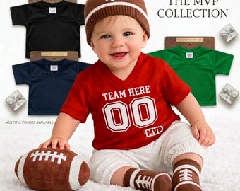 Custom Baby Football Jersey Set – Personalized Team, Name & Number with Accessories