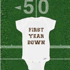 Personalized Football Onesie Cake Smash Outfit First Year Down Football 1st Birthday Jersey Pants Accessories