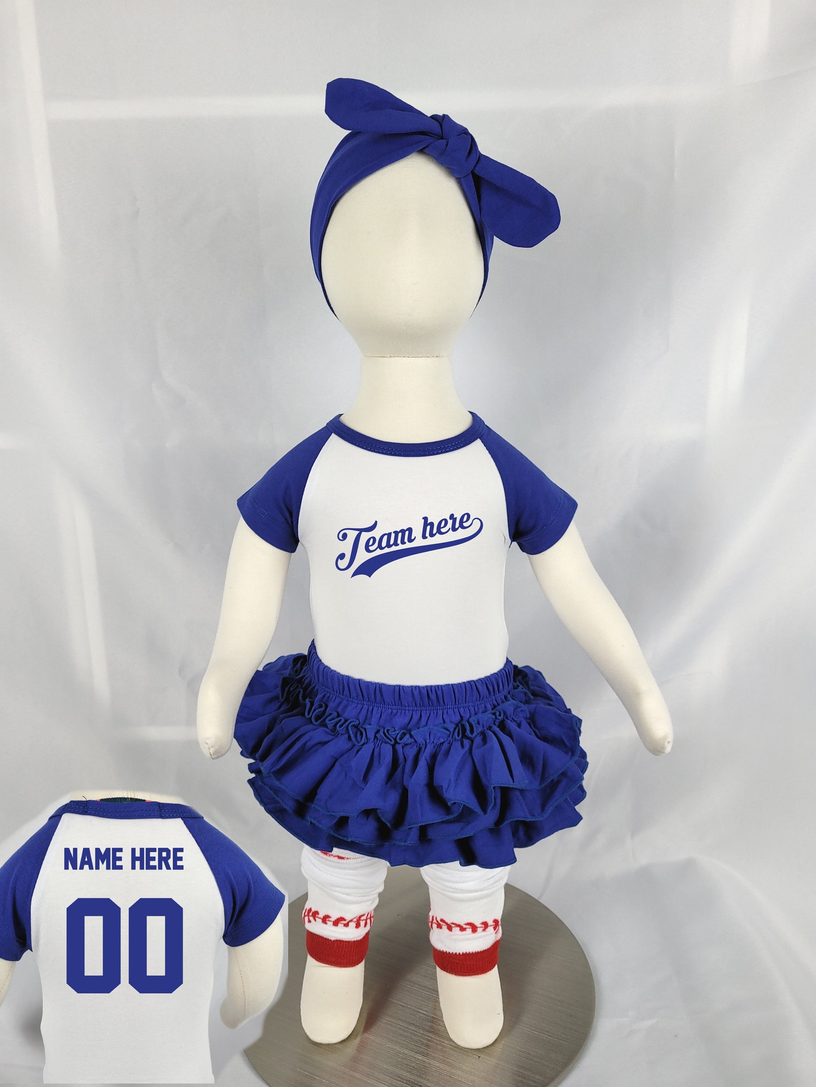 Personalized Baseball Royal Blue Uniform Jersey Bodysuit Etsy