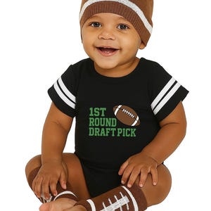 Personalized First Year Down Football Cake Smash Outfit First Year Down Football 1st Birthday Draft Pick Jersey Pants Accessories