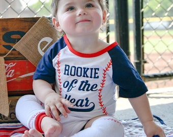 Baseball Cake Smash Outfit Rookie of the Year Birthday Set Newborn Shower Gift Half First Birthday