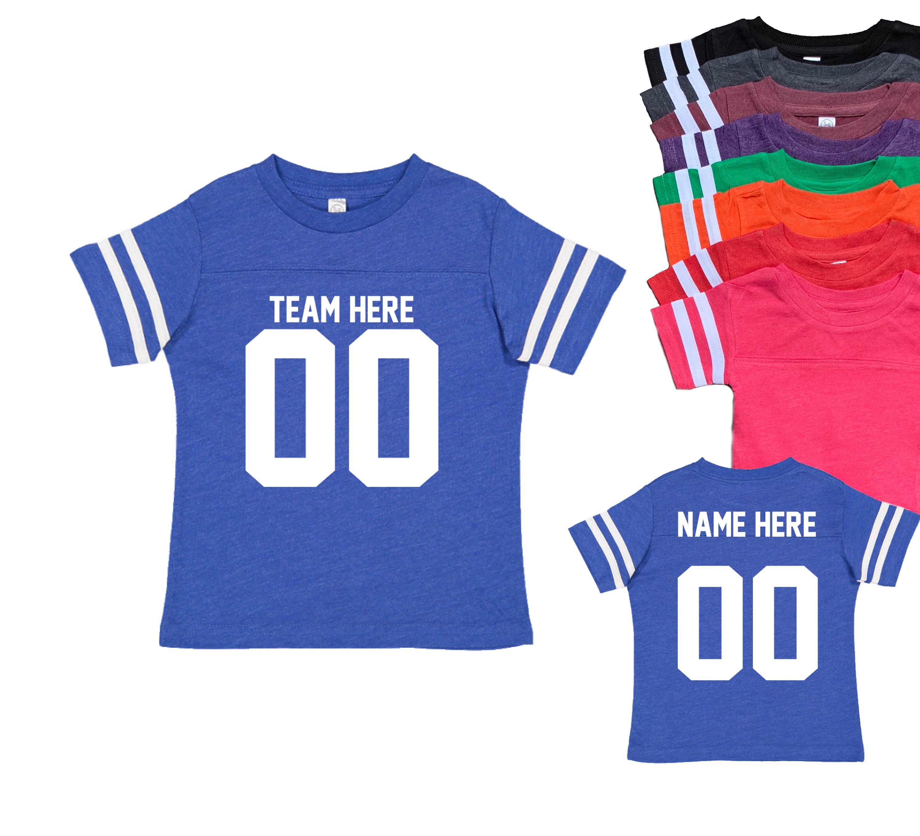 Personalized Football Jersey Custom Toddler Shirt Tshirt Etsy