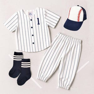 Custom Baseball Jersey Navy Pinstripes Photo Prop Baby Baseball Jersey Pinstripe Baseball Jersey