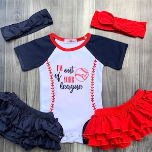 Newborn Girls Out Of Your League Bodysuit Outfit Bloomers Set