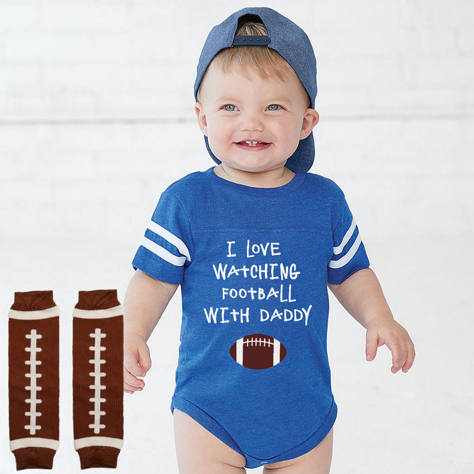 Personalized Football Outfit Infant Bodysuit Shirt Set | Etsy