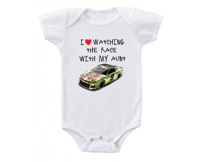 Nascar Kevin Harvick Onesie Bodysuit Shirt Love Watching With Grandpa