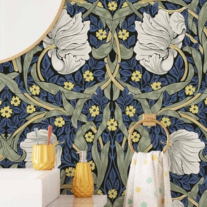Peel & Stick Wallpaper William Morris Pimpernel Pattern Removable Pre