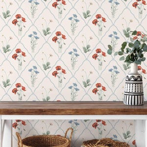 Window on the Wild Wallpaper - Removable Peel and Stick Wallcovering - Pre-pasted - Modern Botanical and Floral Wall Murals by Green Planet